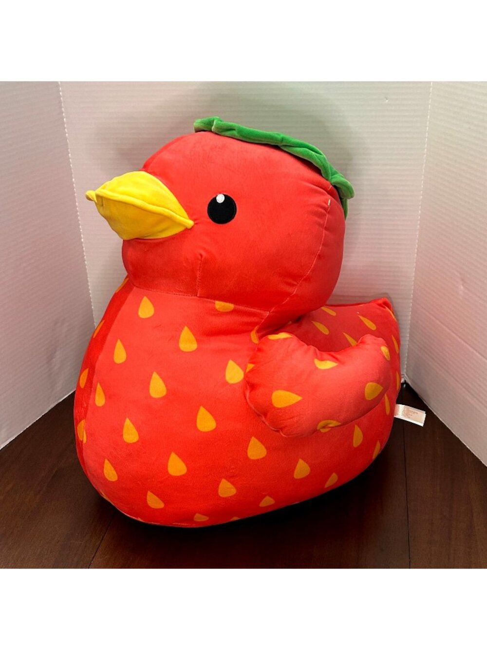 Large 24" Strawberry Red Duck Plush Squishy Stuffed Animal